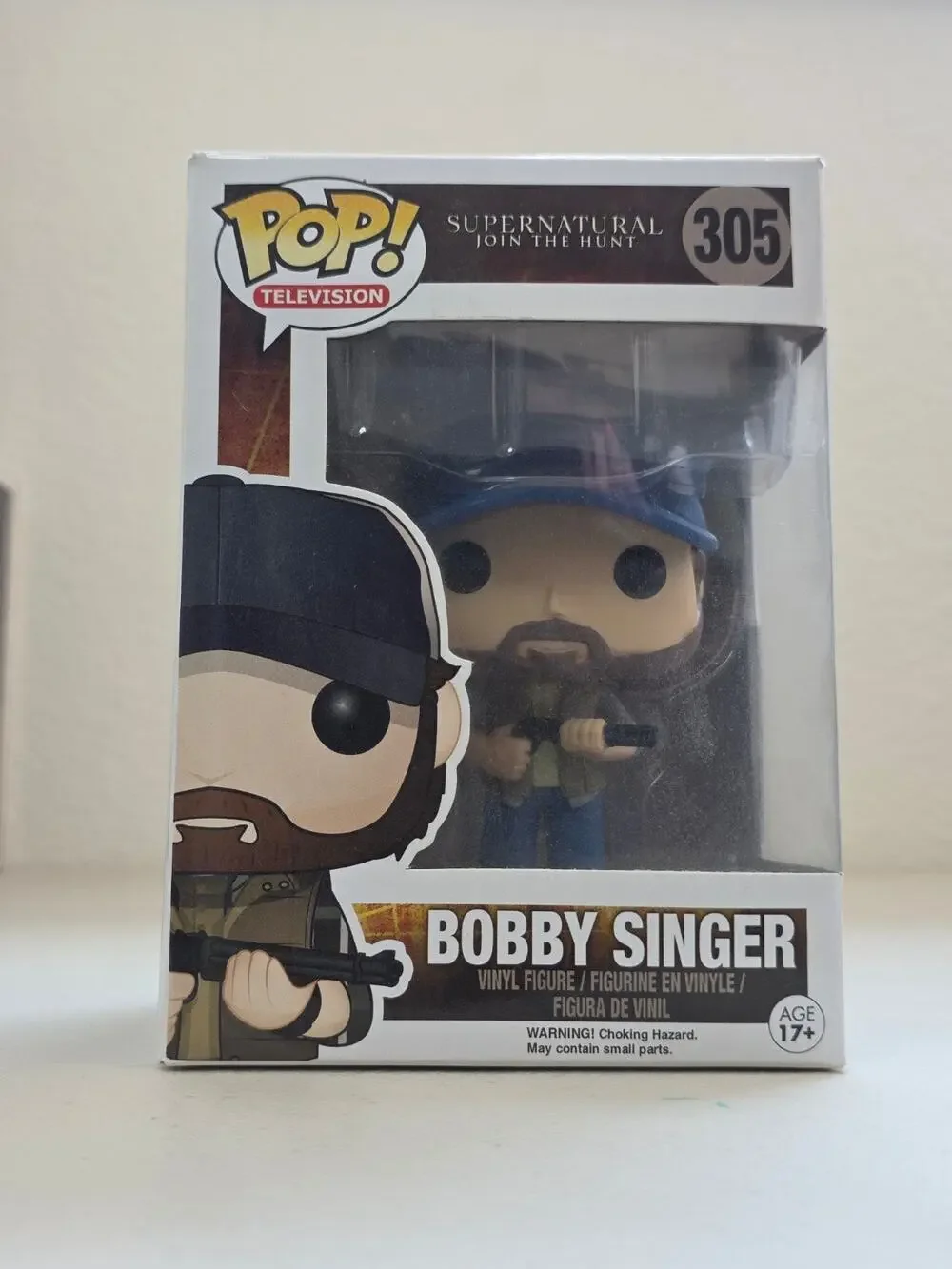 Funko POP! Television Supernatural Bobby Singer #305 Vinyl Figure w/ protector - Picture 1 of 7